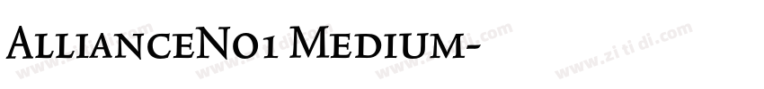 AllianceNo1 Medium字体转换